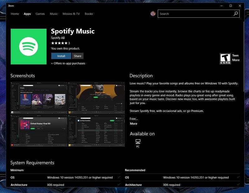 Spotify Computer App Lyrics